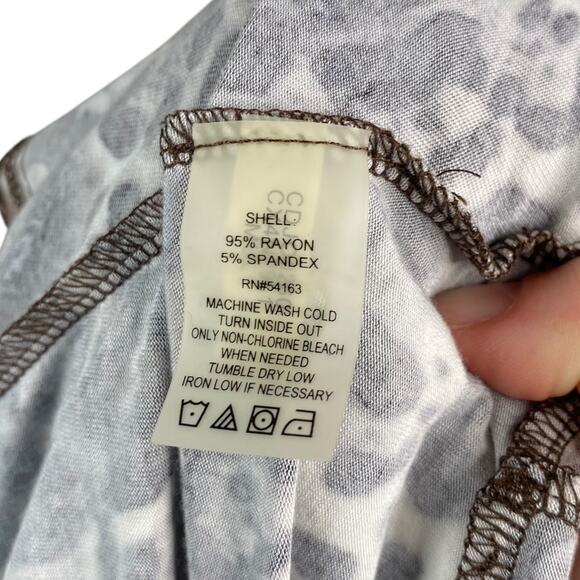 Calvin Klein NWT Leopard Print Sleeveless Jersey Hi-Low Sundress SZ 16W - Picture 6 of 9